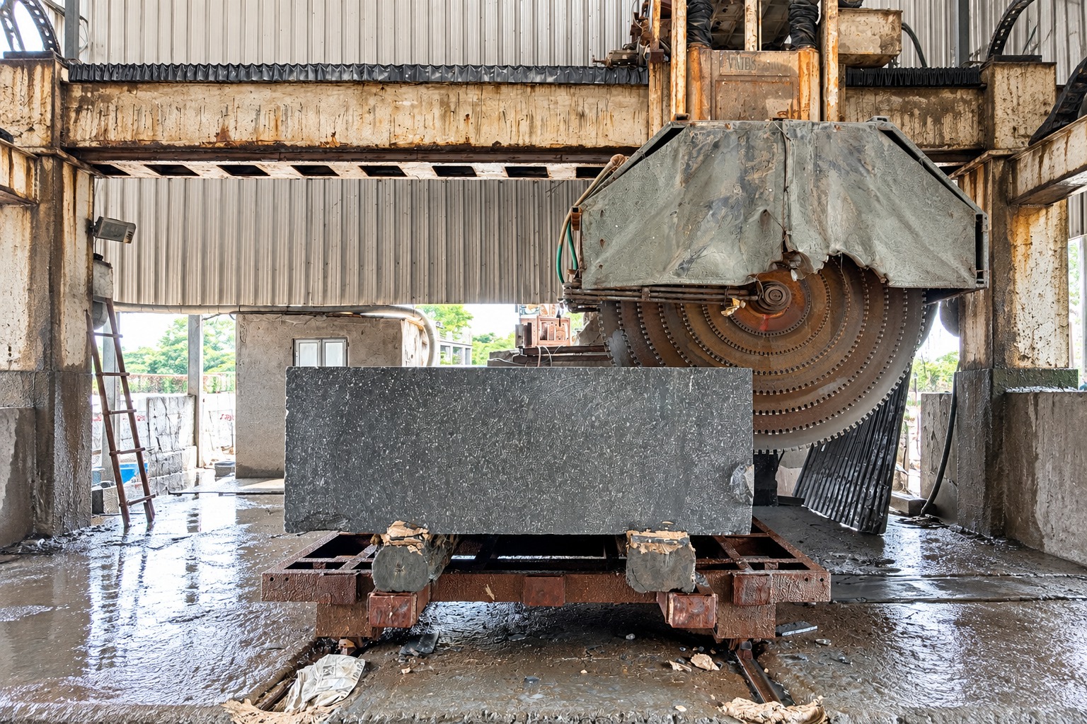 Block cutting machine